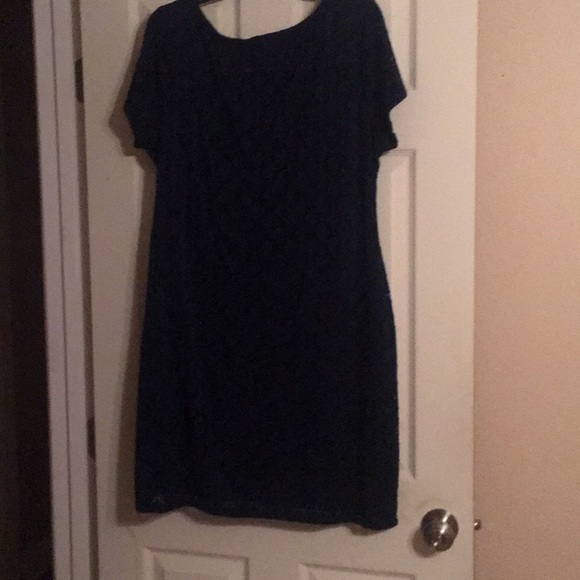 Isaac Mizrahi Scoop Neck Dress Navy Blue - Picture 2 of 3